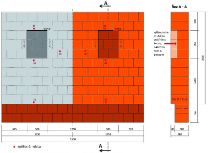Obr. 12: Schéma vzorku pro testy v klimakomoře