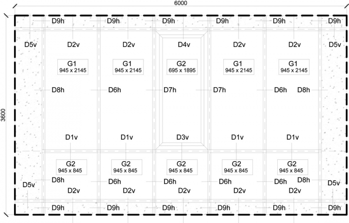 Obr. 1: Posuzovaný charakteristický výsek LOP