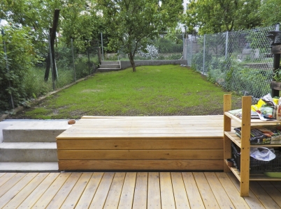Obr. 9: Nová odklápěcí zahradní terasa