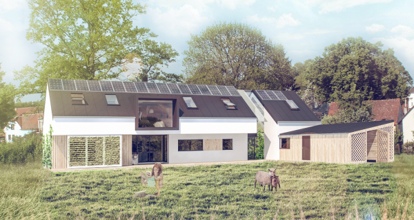 1. místo: Rodinný dům ve Vrcově – Matouš Juráň, Josef Konečný a Kristýna Ulrychová