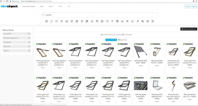 FAKRO spolupracuje s portálem BIMobject.com