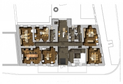 Obr. 5: Půdorysy zrekonstruovaných podlaží – 1. NP
