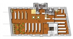 Obr. 5: Půdorysy zrekonstruovaných podlaží – 3. NP