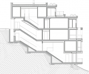 Řez bytovým domem A