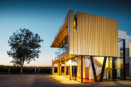 Rekonstrukce usedlosti Château Rúbaň s použitím fasádních prvků Prefalz/Falzonal