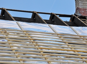 Obr. 10–13: Ukázka instalace bublinových termoreflexních izolací