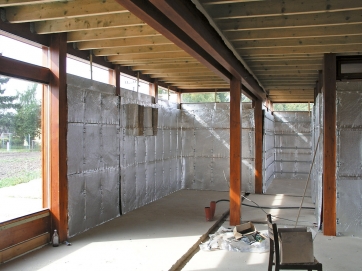 Obr. 10–13: Ukázka instalace bublinových termoreflexních izolací