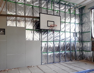 Obr. 10–13: Ukázka instalace bublinových termoreflexních izolací