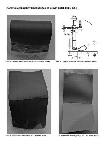Obr. 8a: Dokumentace trhliny ve fóliové hydroizolaci