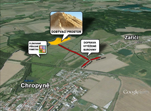 Obyvatelé Chropyně odmítli v referendu těžbu štěrkopísku