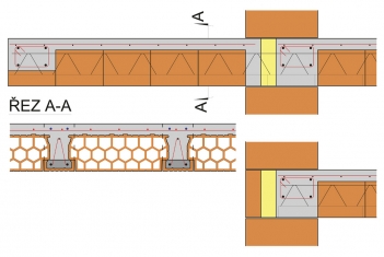 Obr. 7: Vložení tepelné izolace na celou výšku mezi trámy