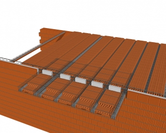 Obr. 9: Vyztužení balkónu; a – před betonáží