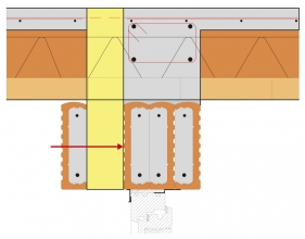Obr. 19: Prodloužení vyložení vinou nevhodné realizace
