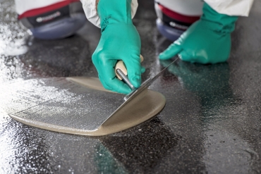 Obr. 3: Vyrovnávky a ochrana podlah systémem MC-Floor TopSpeed