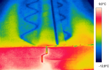 Obr. 18: Spoj na P+D, tl. 120 mm – spára 3 mm