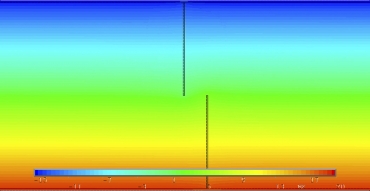 Obr. 20: Spoj na ozub, tl. 120 mm – spára 1 mm