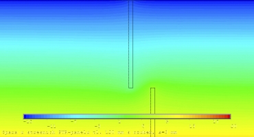 Obr. 21: Spoj na ozub, tl. 120 mm – spára 3 mm