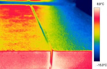 Obr. 22: Spoj na ozub, tl. 120 mm – spára 1 mm