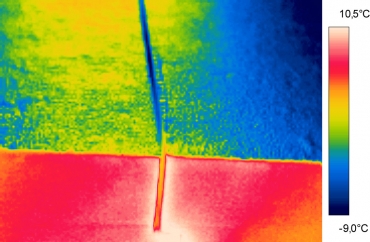 Obr. 23: Spoj na ozub, tl. 120 mm – spára 3 mm
