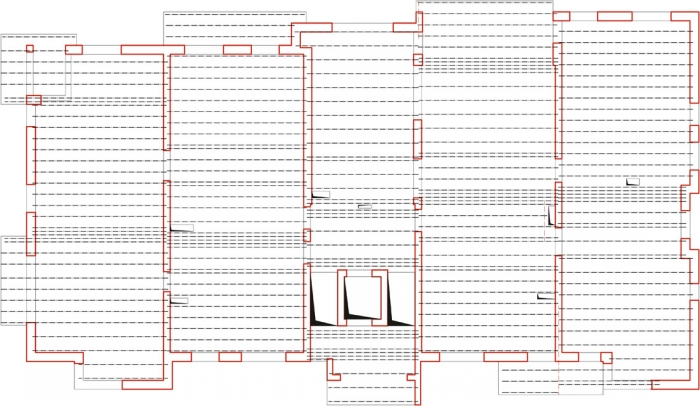 Obr. 6: Bytový dům (obr. 5) – spojitá deska