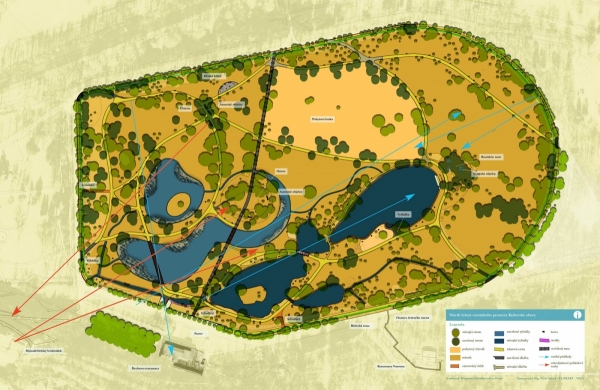 Plán rekonstrukce centrální části Stromovky (zdroj Portál životního prostředí hl. m. Prahy)