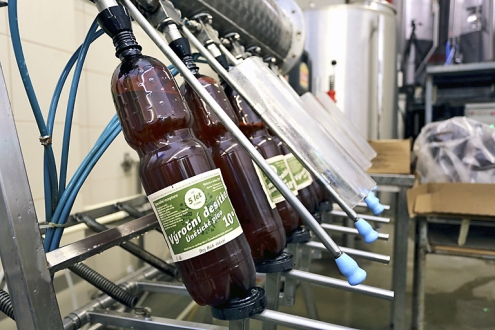 Snímky z provozu výroby piva