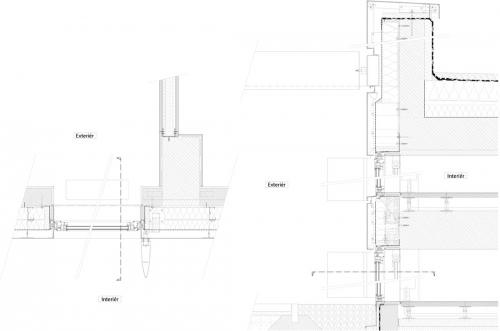 Detail fasády kancelářské budovy