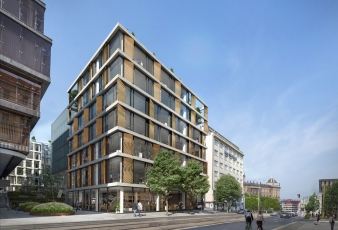 Nový projekt v dolní části pražské Vinohradské ulice – vizualizace