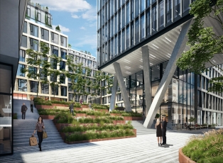 Nový projekt v dolní části pražské Vinohradské ulice – vizualizace