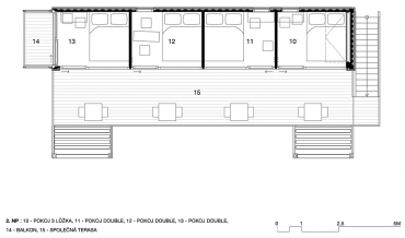 Obr. 2: Půdorys 2. NP