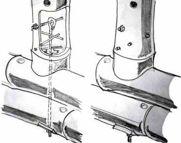 Obr. 2: Detaily spojení prvků bambusové konstrukce