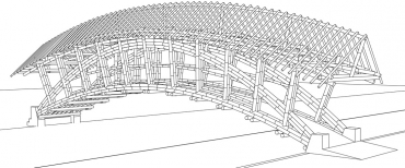 Obr. 4: Lávka v Solu, axonometrie