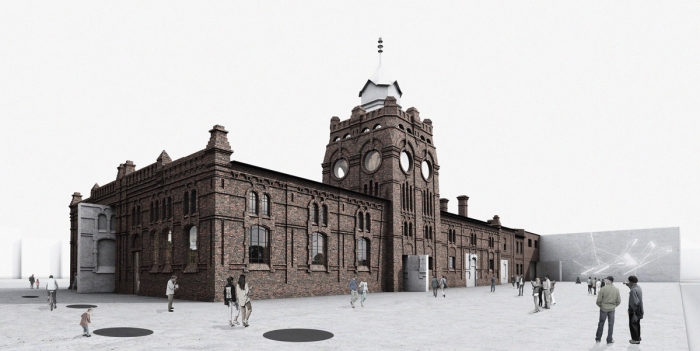 Návrh rekonstrukce bývalých jatek v Ostarvě od architekta Roberta Konieczného (KWK Promes)