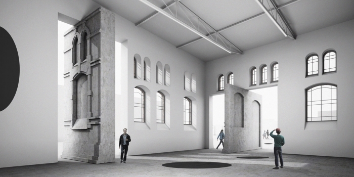Návrh rekonstrukce bývalých jatek v Ostarvě od architekta Roberta Konieczného (KWK Promes)