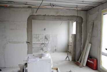 Obr. 3: Stavební práce na ostění otvoru