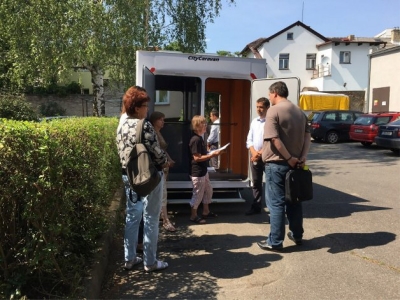 Mobilní showroom Schindler