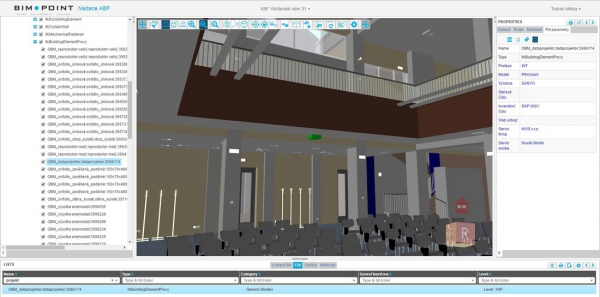 Obr. 2–4: Zobrazení BIM modelu v nástroji Bim.Point