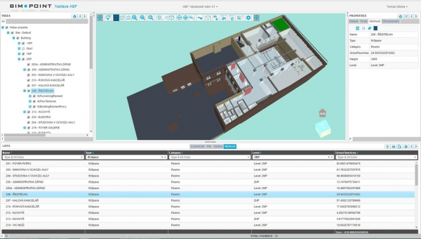 Obr. 2–4: Zobrazení BIM modelu v nástroji Bim.Point