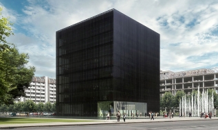 Moravskoslezská vědecká knihovna podle návrhu architektů Kuby a Pilaře