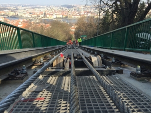 Kompozity při rekonstrukci mostu lanové dráhy na Petřín