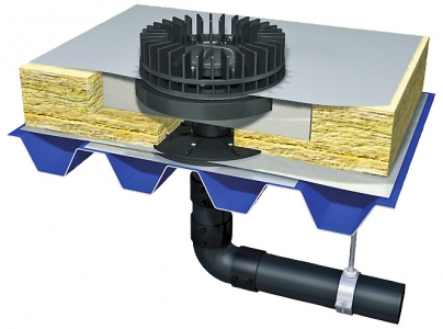 Podtlakový systém odvodnění plochých střech Wavin QuickStream