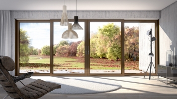Posuvně-zdvižný systém dveří Schüco LivIngSlide