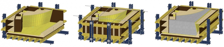 Pro revitalizaci nádraží v Pardubicích bylo v dílně na zvláštní bednění Doka vyrobeno 61 forem pro 155 prvků. Do nich byl ukládán beton pro designové obrubníky a kašnu, které přetvořily přednádražní prostranství. Formy byly projektovány v 3D programu Doka Cad. 
