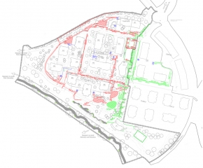 Obr. 10: Plán odvodnění areálu
