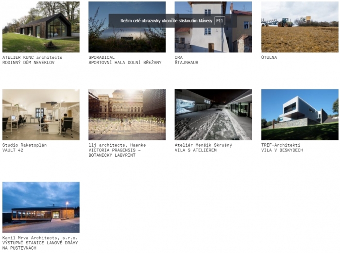 Česká cena za architekturu – užší výběr