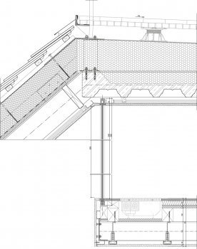 Detail osazení prosklené stěny