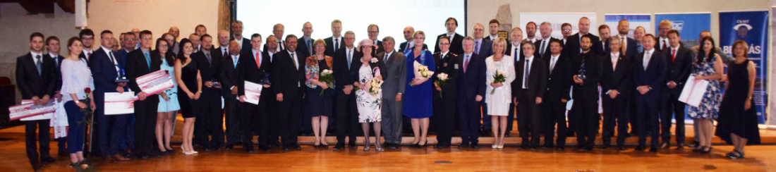 Soutěž Česká dopravní stavba, technologie, inovace 2017 – společná fotografie všech oceněných