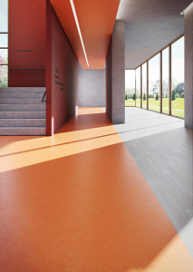 Wineo PURLINE 1500, kolekce CHIP, dekor Terracota Dark a kolekce WOOD L, dekor Borovice Polar