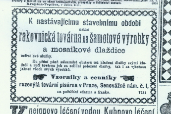 Inzerát z roku 1891