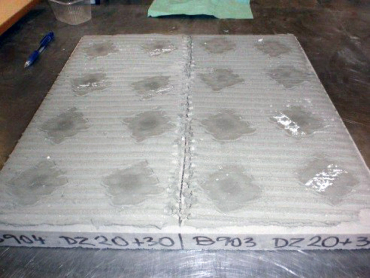 Obr. 3: Testovací plocha po provedení odtrhů